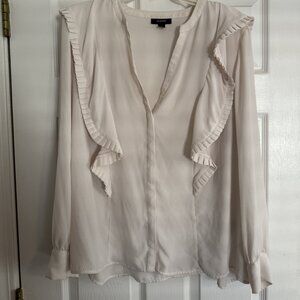 Alfani V-Neck Ruffled Top - Women's